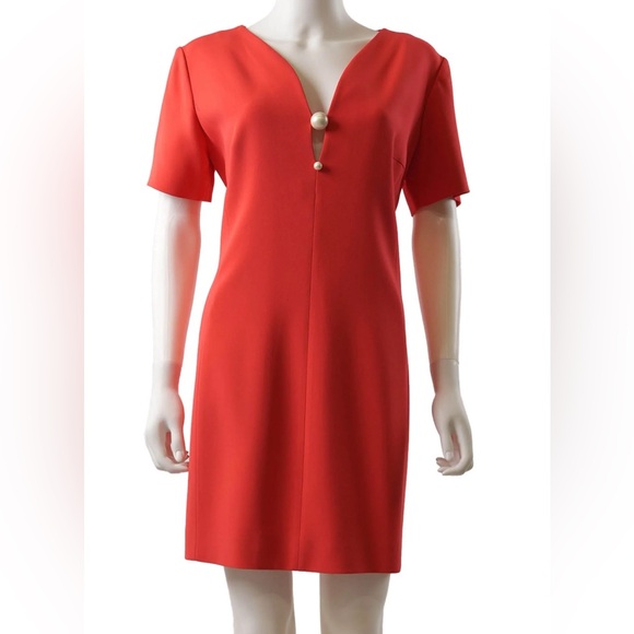 MUGLER pearl detailed fitted dress size 34 - Picture 7 of 11